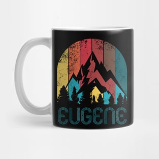 Retro City of Eugene T Shirt for Men Women and Kids Mug